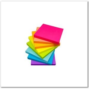 Sticky Notes 3×3 Inches,Bright Colors Self-Stick Pads