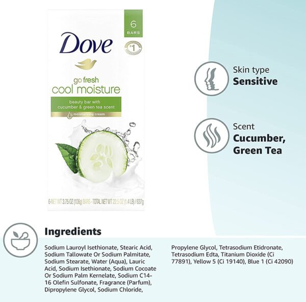Dove Skin Care Beauty Bar for Softer Skin - Image 3