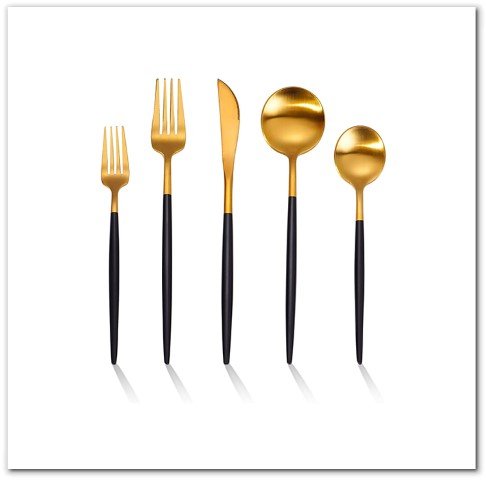 Super Cook Flatware Gold Silverware Set