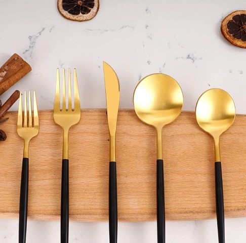 Super Cook Flatware Gold Silverware Set - Image 2