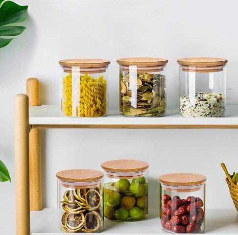 Spice Jars with Bamboo Lids, Spice Jars - Image 2