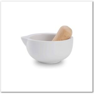Porcelain Mortar and Pestle Grinder for Spices