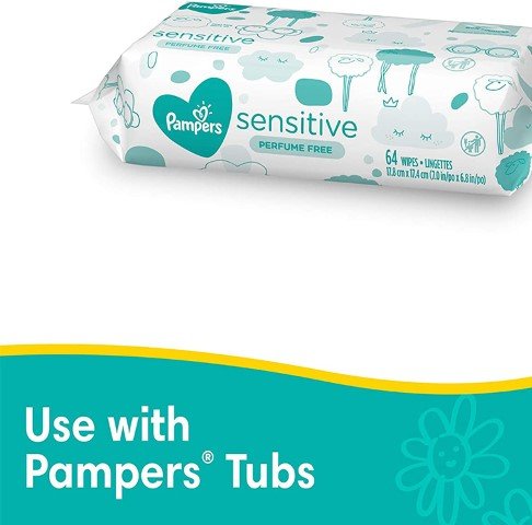 Pampers Sensitive Water Based Baby Wipes - Image 3